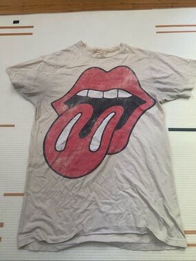 the Rolling Stones Cream T-Shirt with Red Tongue Logo- 2 for $10, 3 for $15